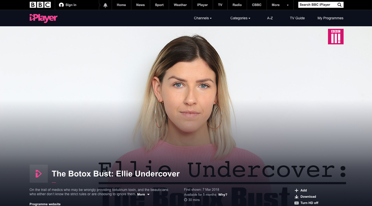 The Botox Bust, BBC Three