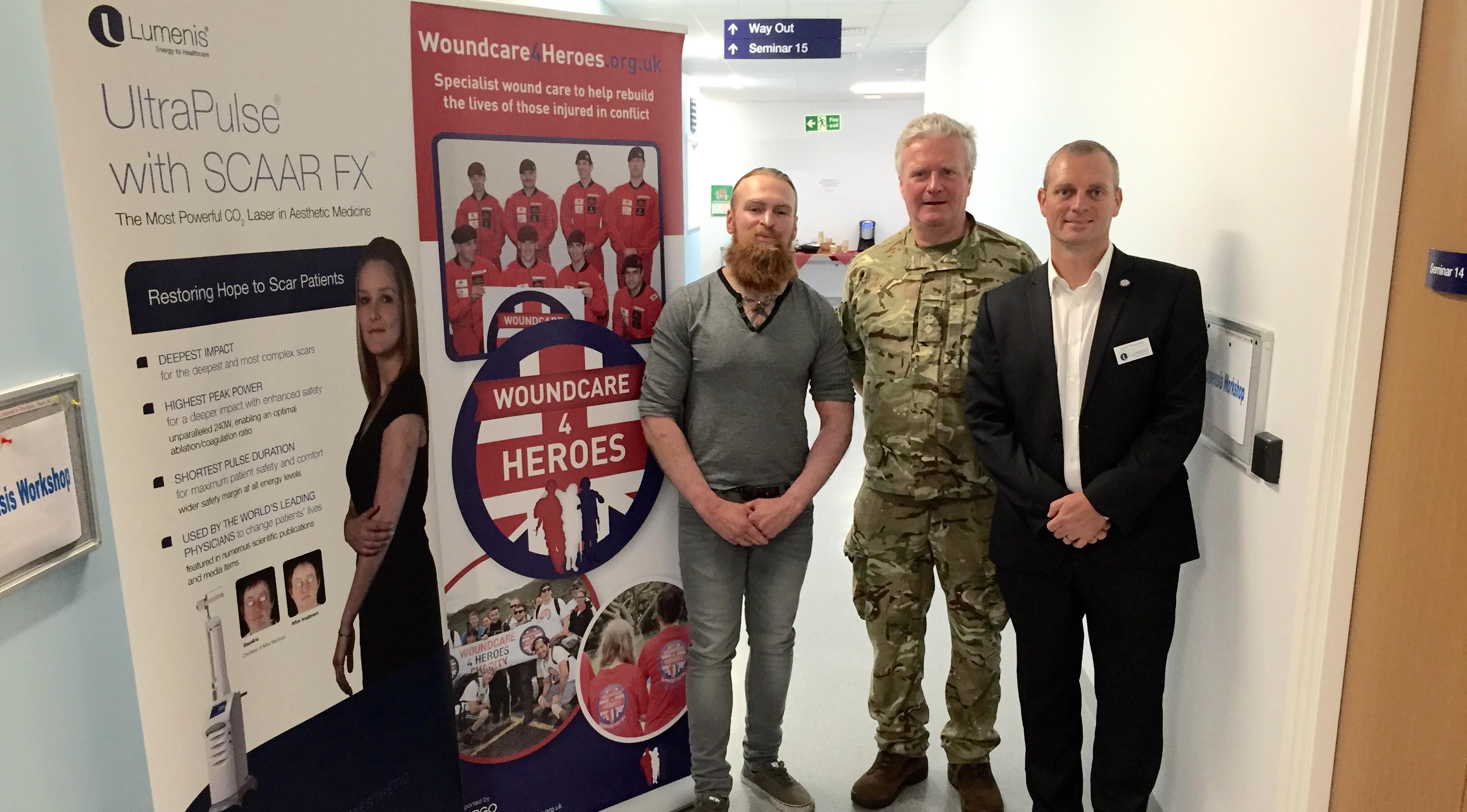 Military personel with burn scars treated by Mr Max Murison with Lumenis UltraPulse