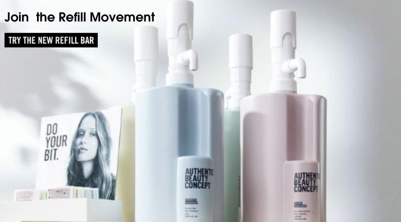AUTHENTIC BEAUTY CONCEPT Offers the 1st In-Salon, Vegan  Refill Bar
