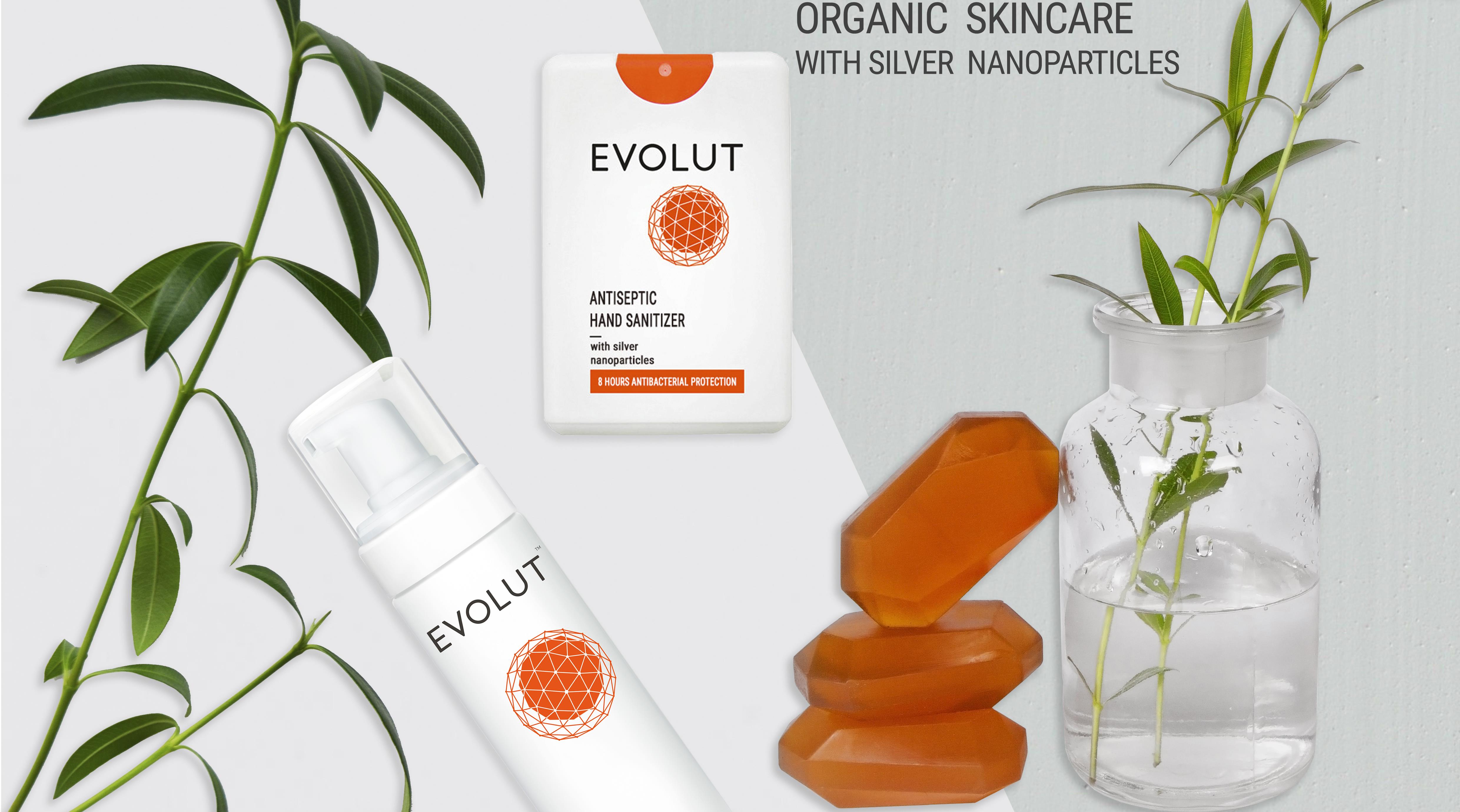 EVOLUT - Organic Skincare with Silver Nanoparticles and Antibacterial Protection is now available in the UAE
