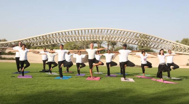 Free yoga sessions at Umm Al Emarat Park in Abu Dhabi