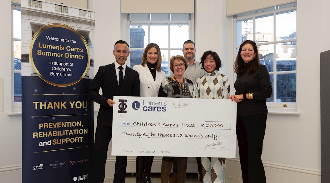 Lumenis Cares Foundation and Dr Tapan Patel donate £28,000 to children's charity