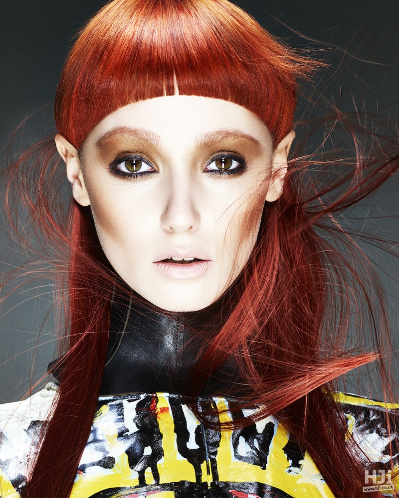 Red sharp fringe