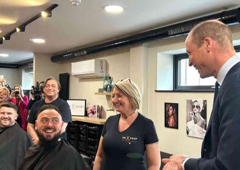 Aston & Fincher Support New Salon Opening - And Prince William Pays a Visit!