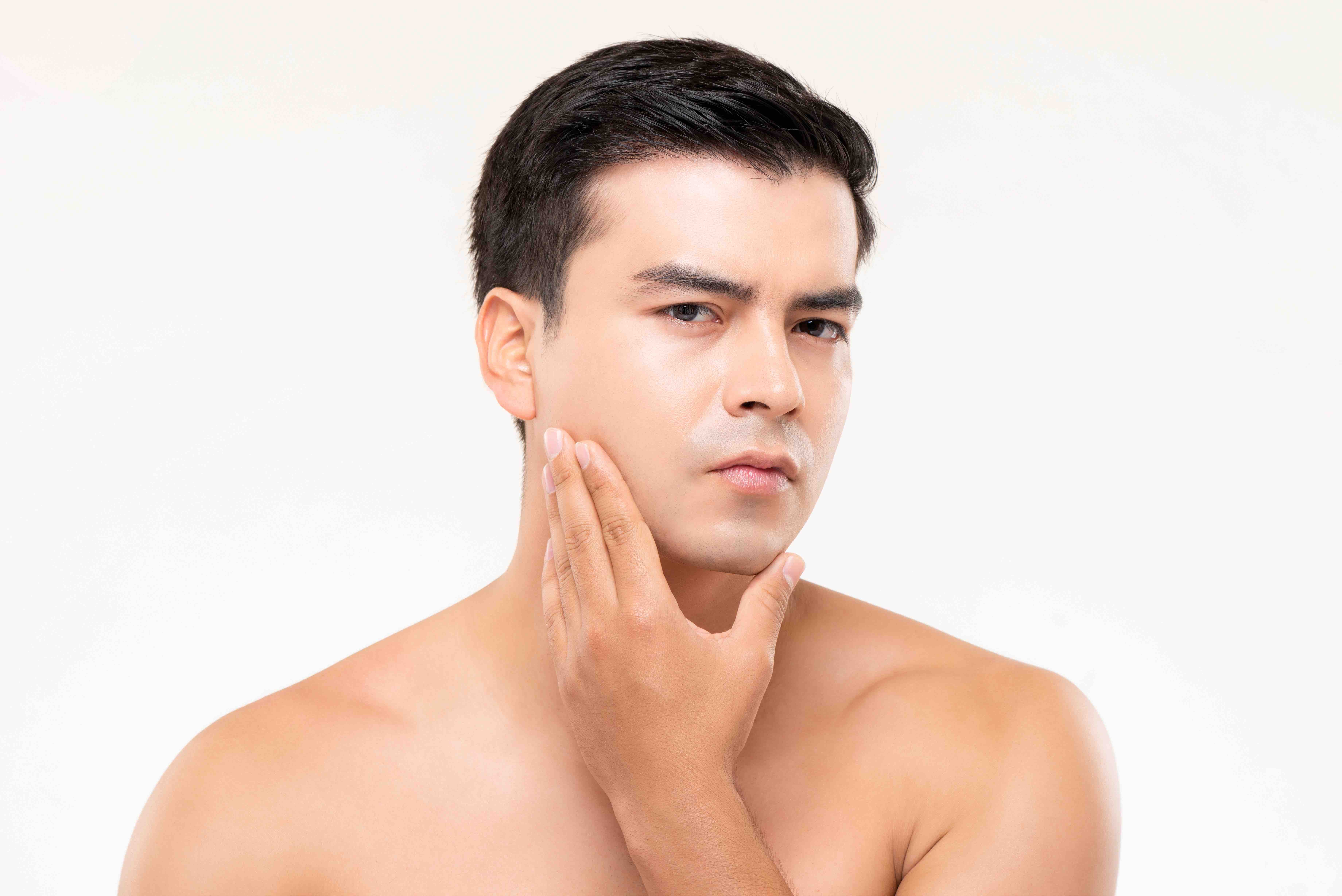 One in three men don’t like their photo being taken due to skin concerns