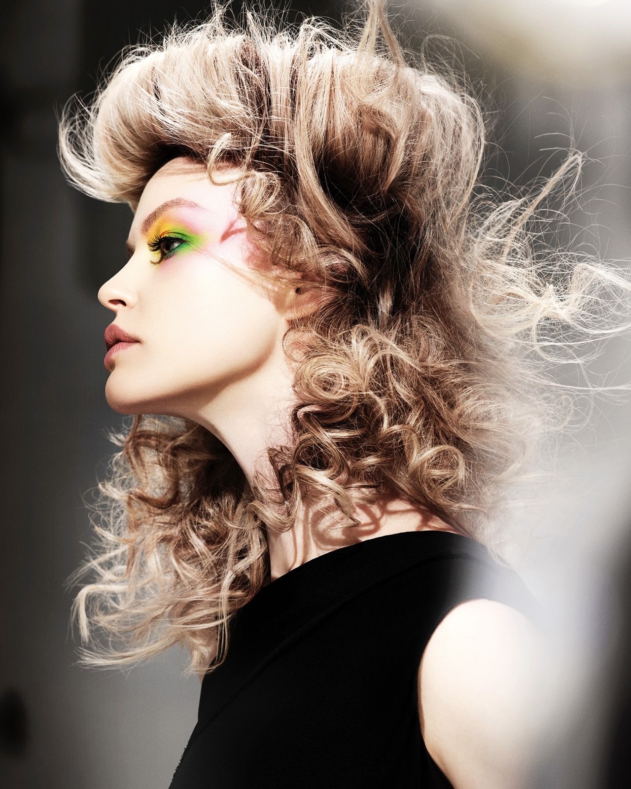 Bronde Curls with Dramatic Quiff - Kerry Mather - Freedom Collection