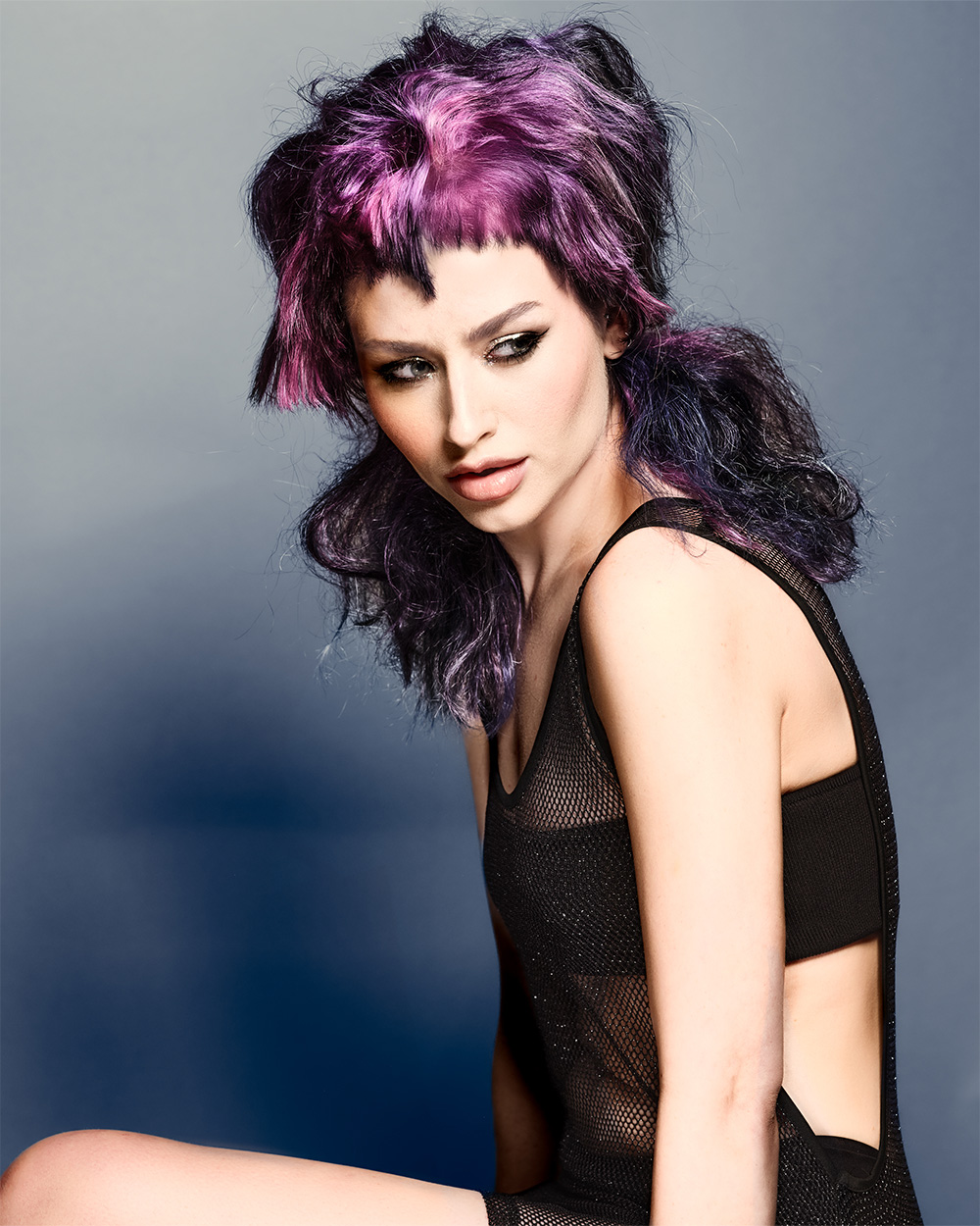 Georgia Mountain - BHA Eastern Hairdresser of the Year 2025 - Layered Purple Mullet