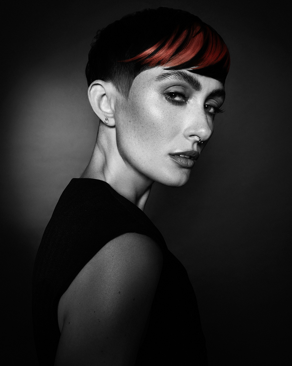 Niall McNulty - BHA Eastern Hairdresser of the Year 2025 - Pixie Crop with Red Highlights