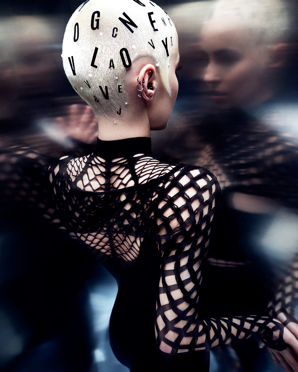 Darrel Starkey - BHA Eastern Hairdresser of the Year 2025 - Platinum Buzzcut with Hair Accessories