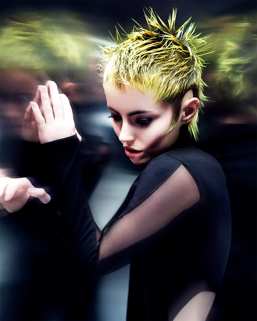 Darrel Starkey - BHA Eastern Hairdresser of the Year 2025 - Spikey, Yellow Toned Pixie Cut