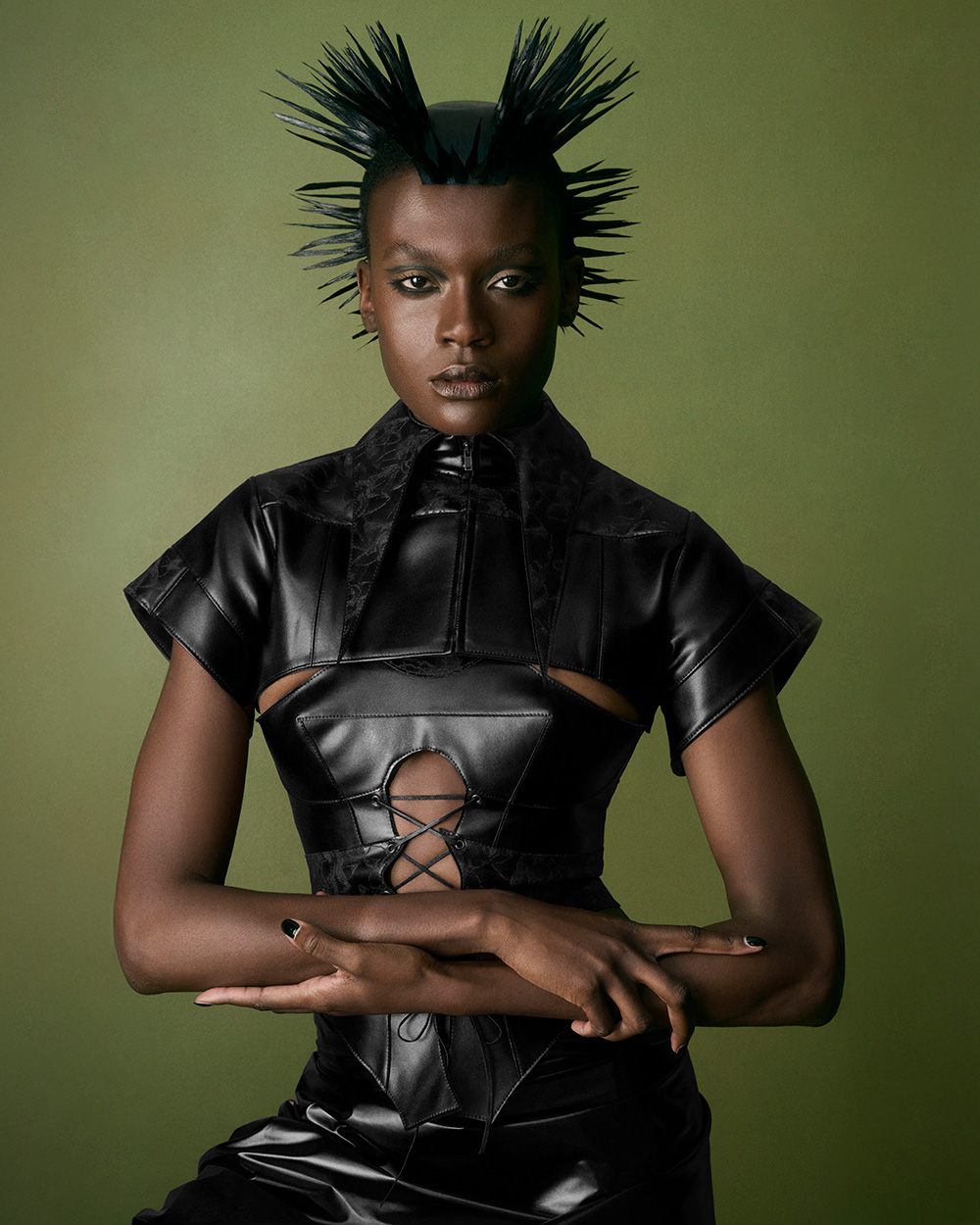 Lauren McCowan - BHA International Collection of the Year 2025 - Spikey Black Avant Garde Punk Cut