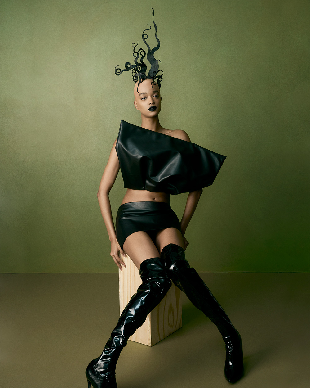 Lauren McCowan - BHA International Collection of the Year 2025 - Sculptural Black Avant Garde Styling 