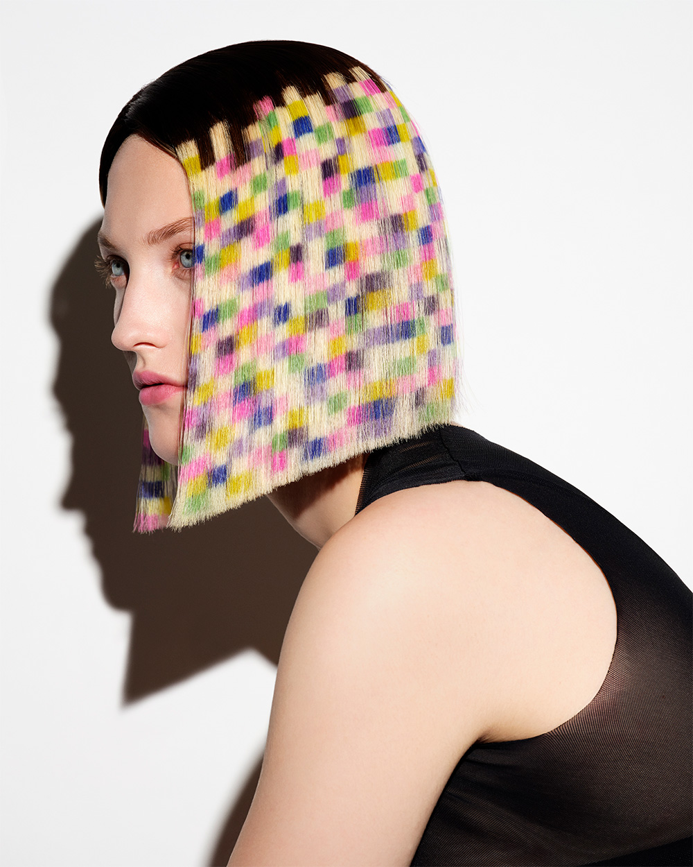 Kasper Thomas - BHA International Collection of the Year 2025 - Pixelated Multicoloured Bob