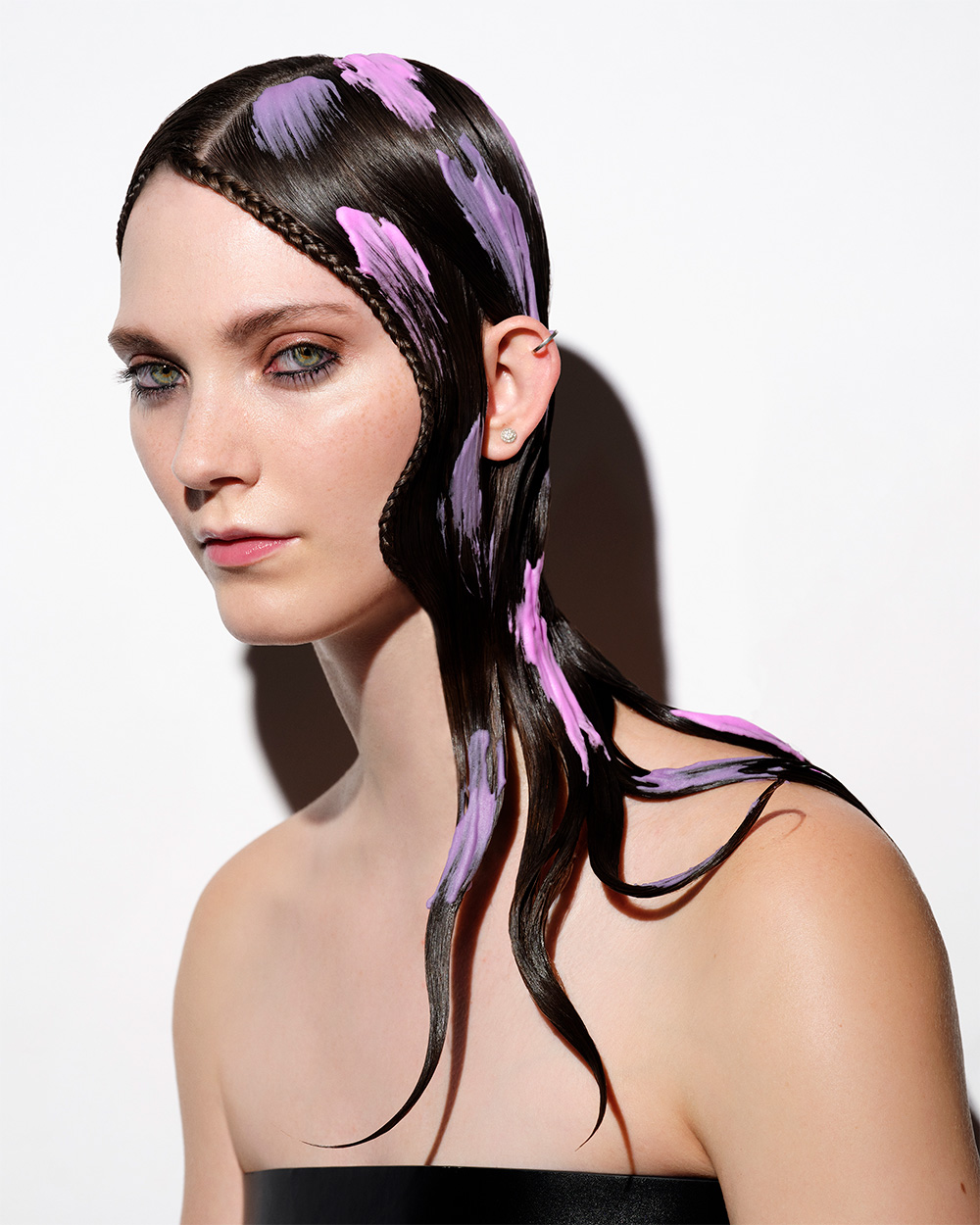 Kasper Thomas - BHA International Collection of the Year 2025 - Paint Splattered Long Wet Look Hair 