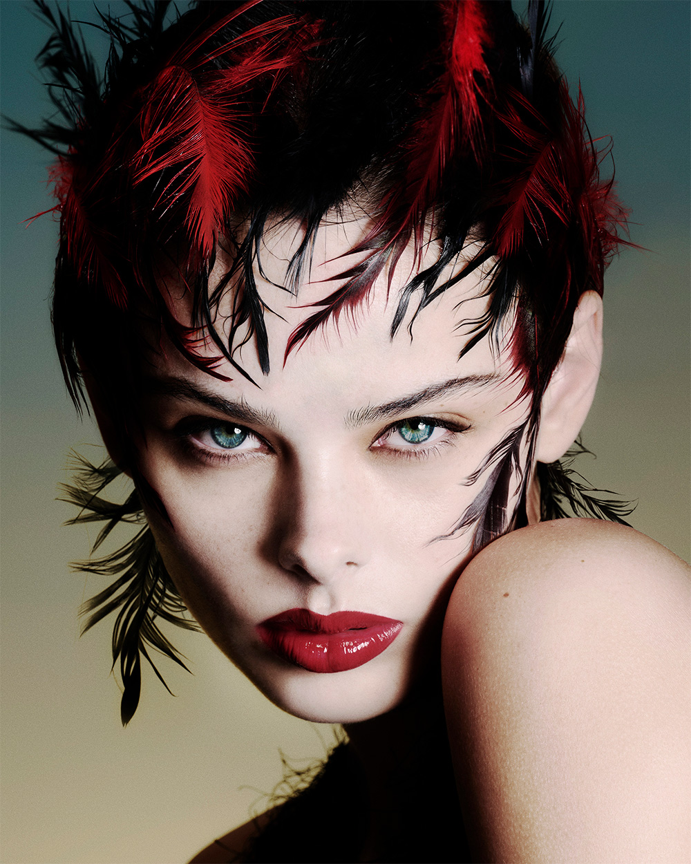 Danilo Giangreco - BHA London Hairdresser of the Year 2025 - Black and Red Feathered Haircut