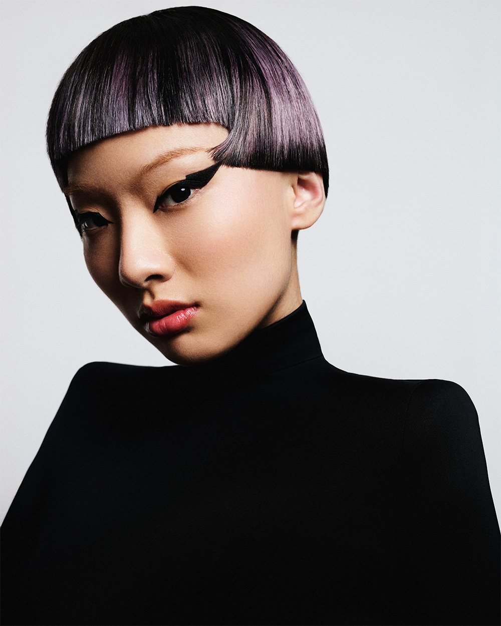Sara Cester - BHA London Hairdresser of the Year 2025 - Short Lavendar Bowl Cut with High Fringe