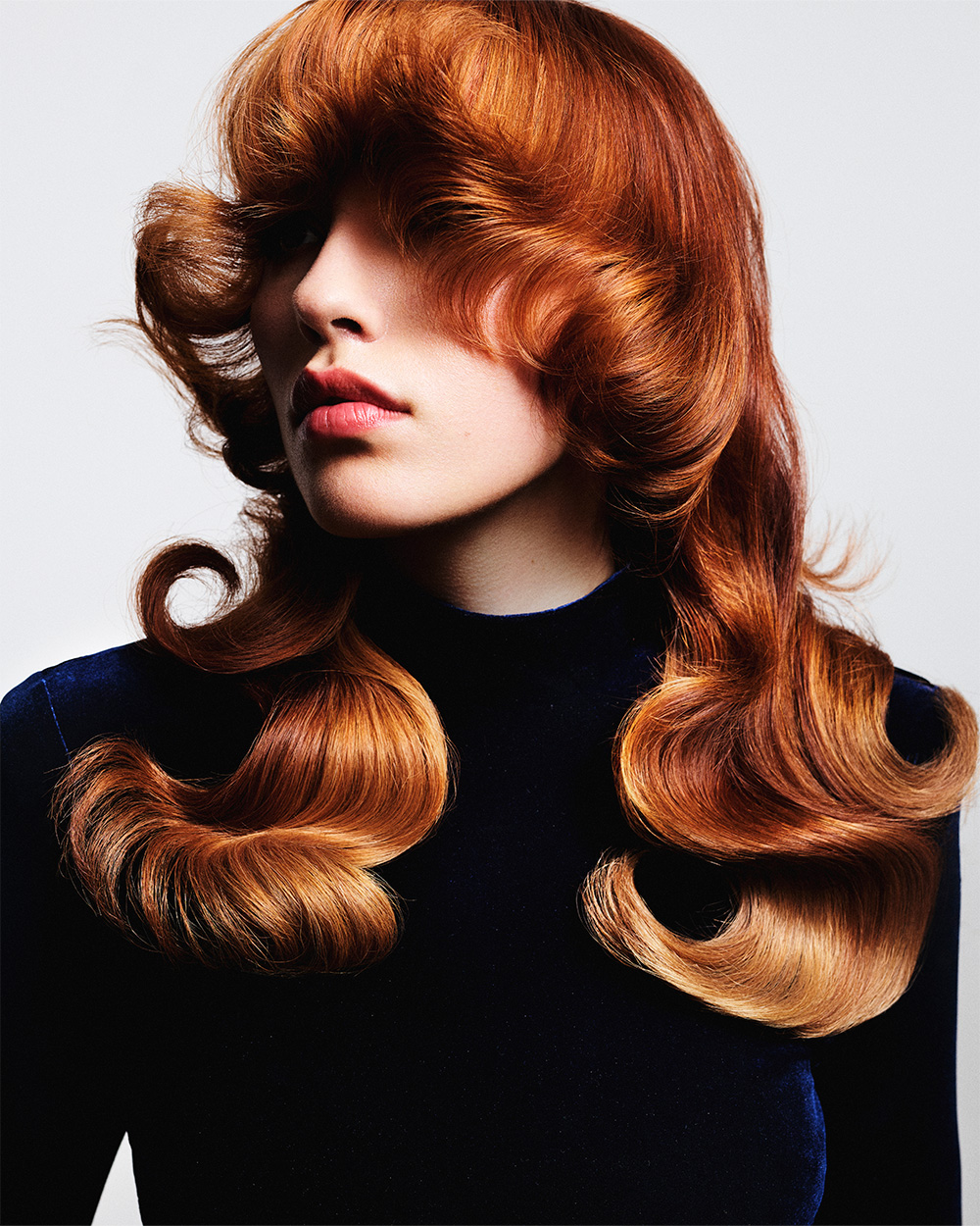 Sara Cester - BHA London Hairdresser of the Year 2025 - Voluminous Coppery Sculpted Curls