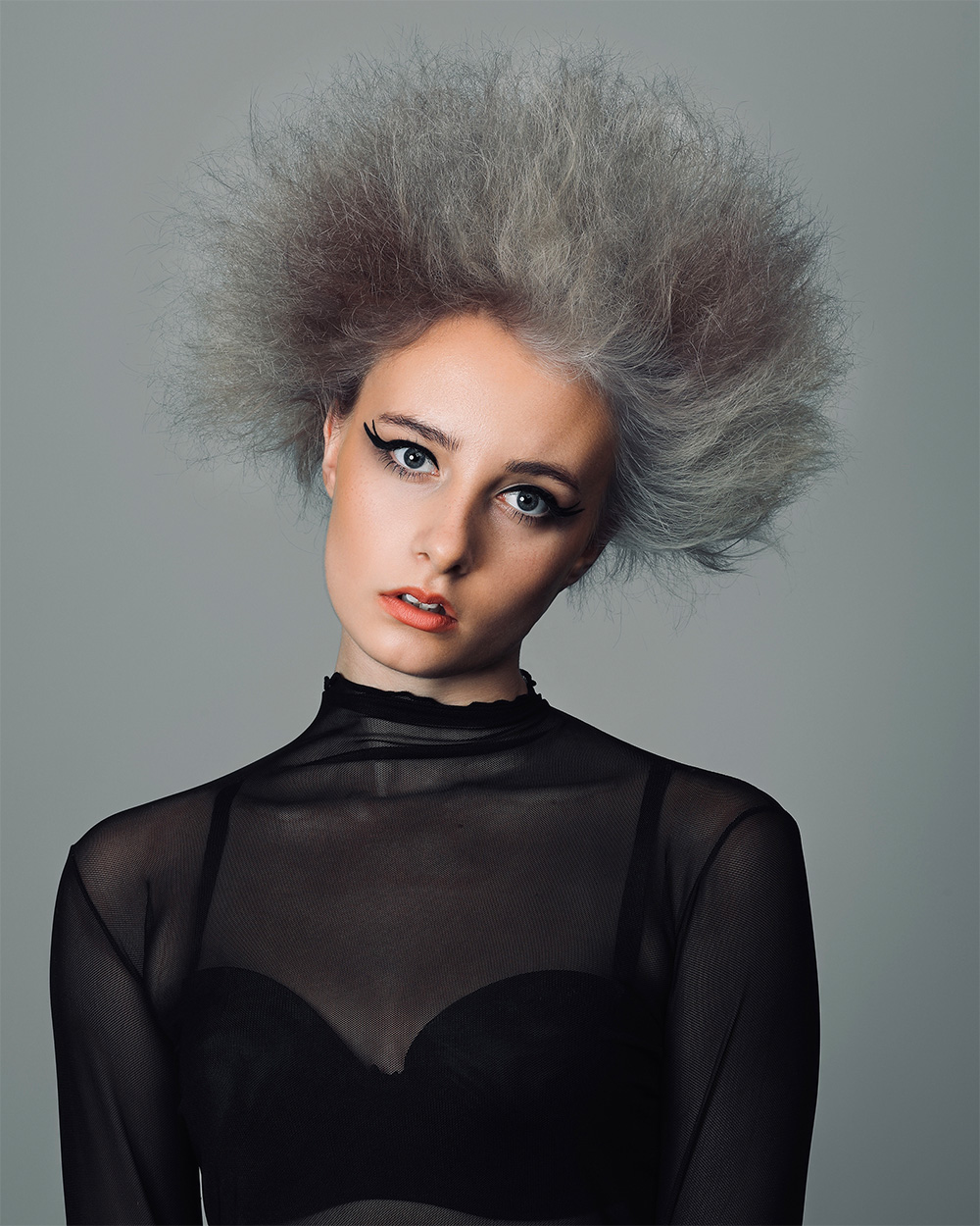 Nathan Richardson - BHA North Eastern Hairdresser of the Year 2025 - Grey and Plum Colour Block Hair
