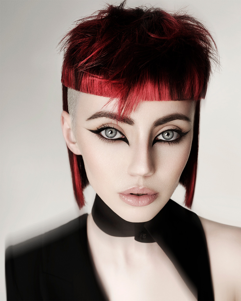 Emma Simmons - BHA North Eastern Hairdresser of the Year 2025 - Red Precision Mullet