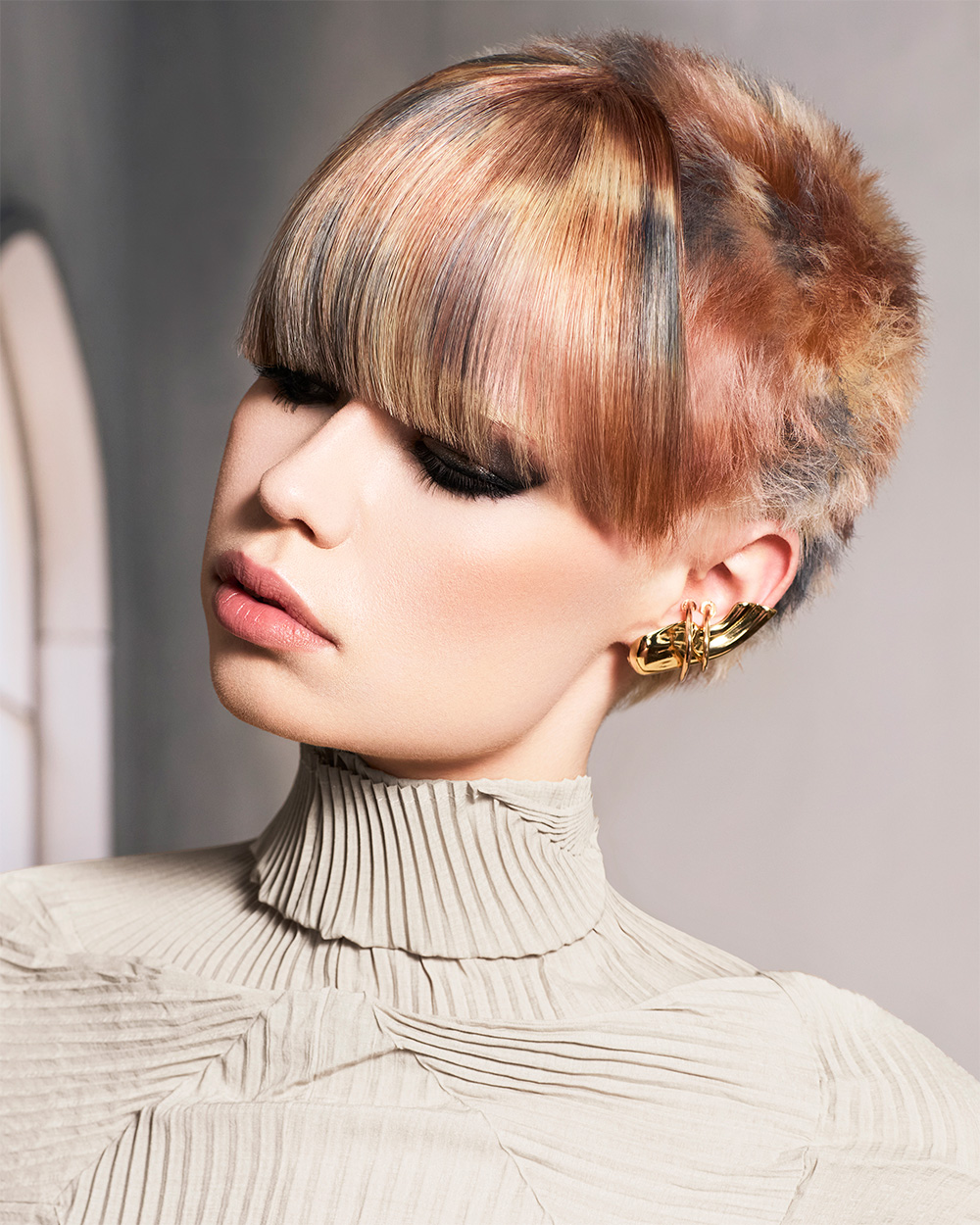 Sophie Lenton & Jonathan Turner - BHA North Eastern Hairdresser of the Year 2025 - Cropped Hair with Long Fringe