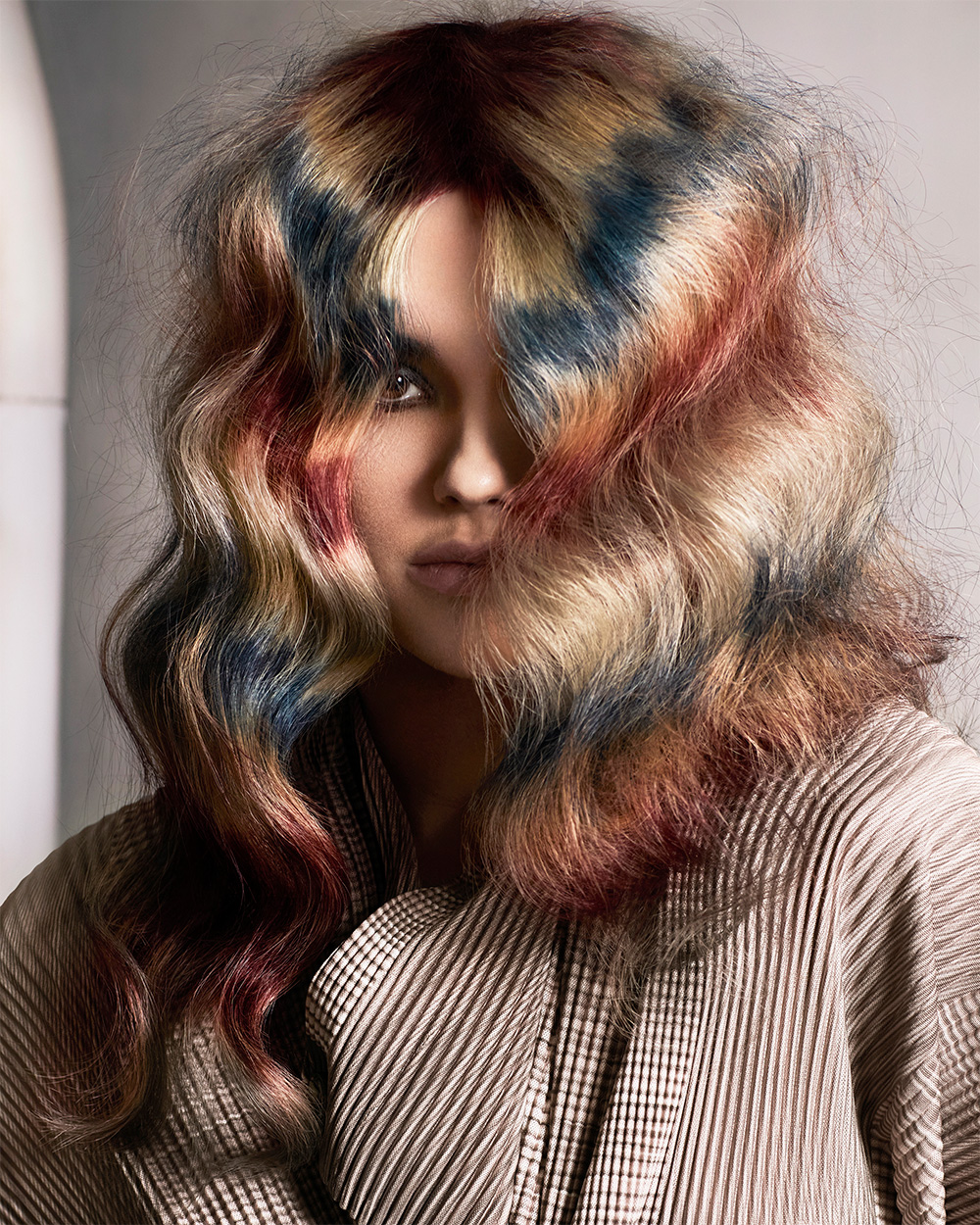 Sophie Lenton & Jonathan Turner - BHA North Eastern Hairdresser of the Year 2025 - Creative Colour Striped Wavy Hair