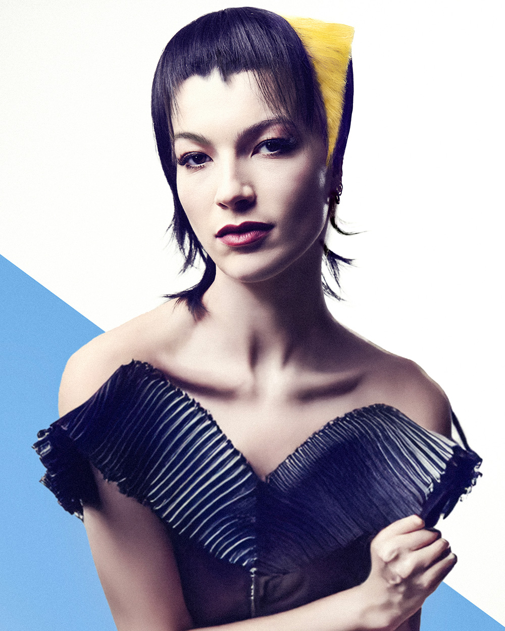 Danny Malone - BHA Northern Ireland Hairdresser of the Year 2025 - Colour Block Choppy Mullet