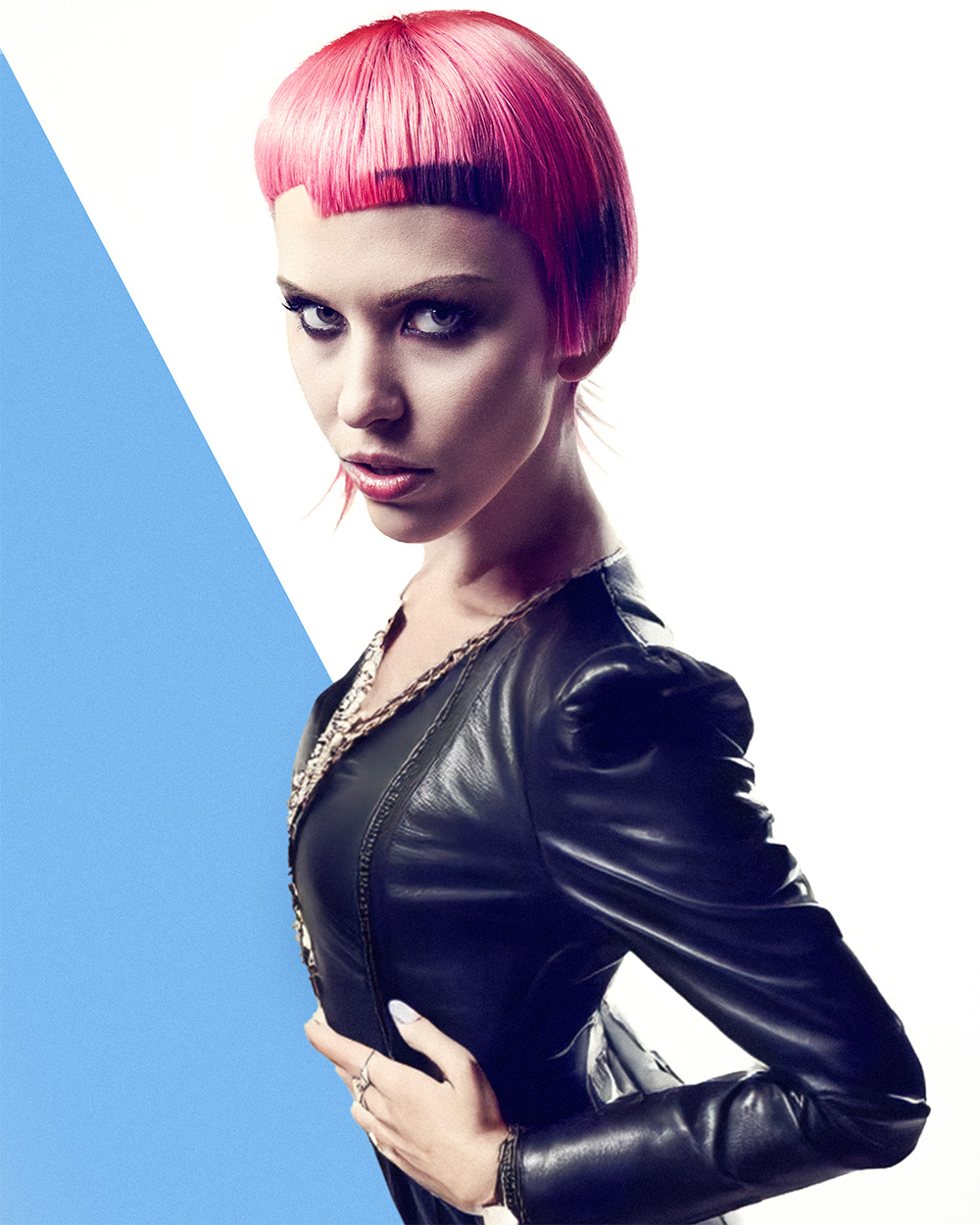 Danny Malone - BHA Northern Ireland Hairdresser of the Year 2025 - Pink Geometric Crop