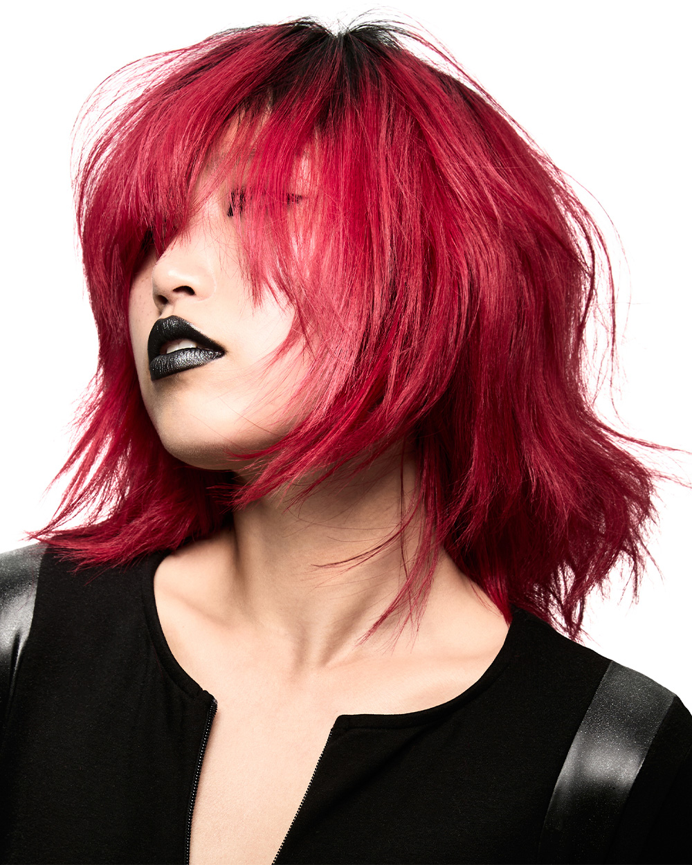 Simon Houston - BHA Northern Ireland Hairdresser of the Year 2025 - Bright Red Layered Shag Cut