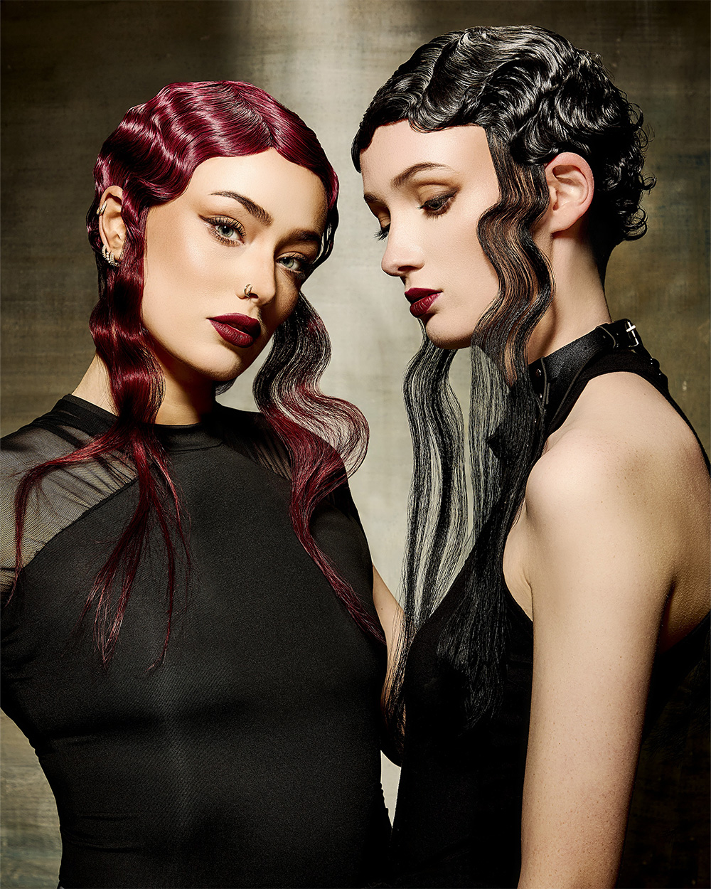 Sam Millard-Power- BHA Midlands Hairdresser of the Year 2025- Short, High-contrast Haircut in Red and Black