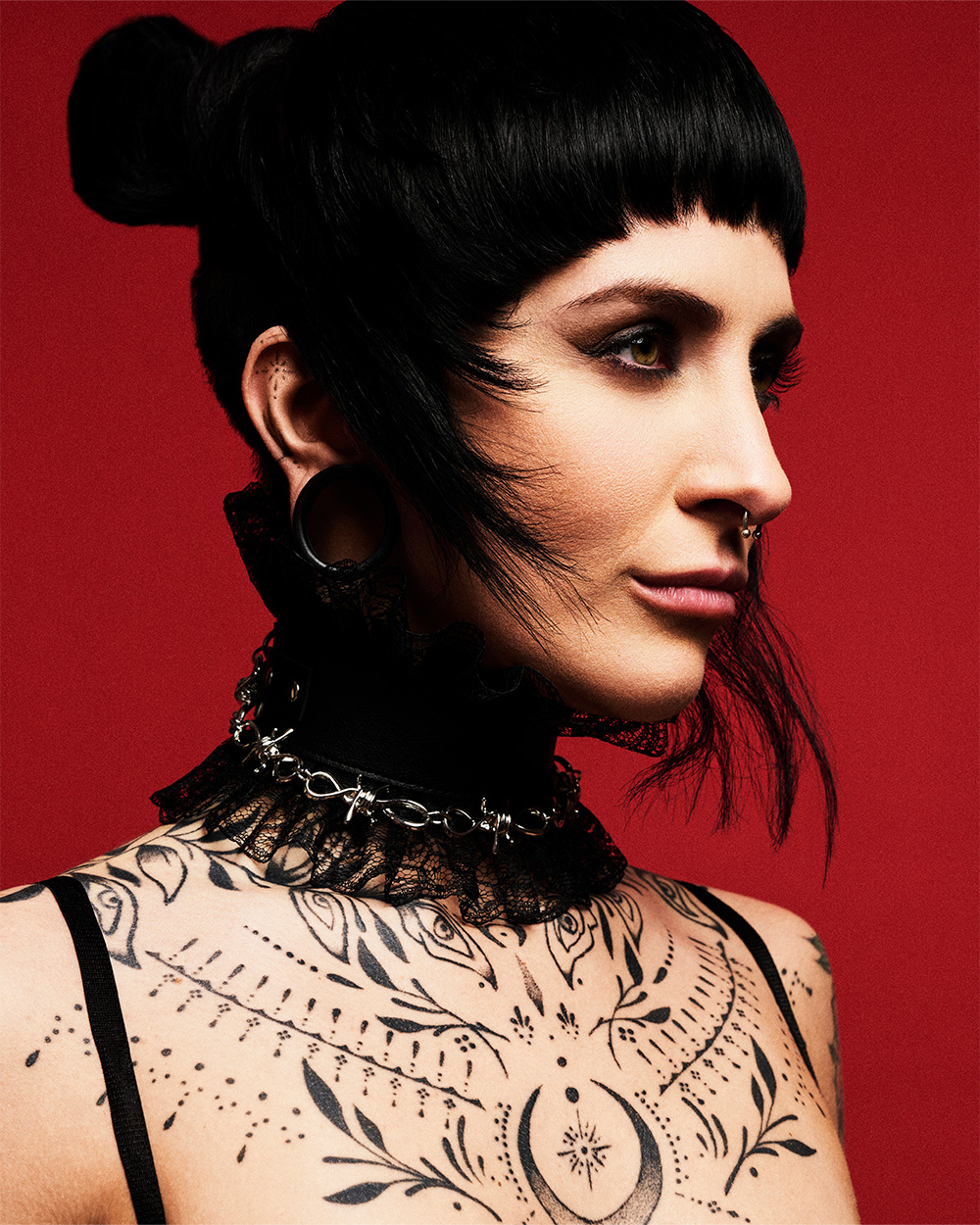 Nuru Perkins - BHA Midlands Hairdresser of the Year 2025 - Bun with Layered Front Setting and Fringe