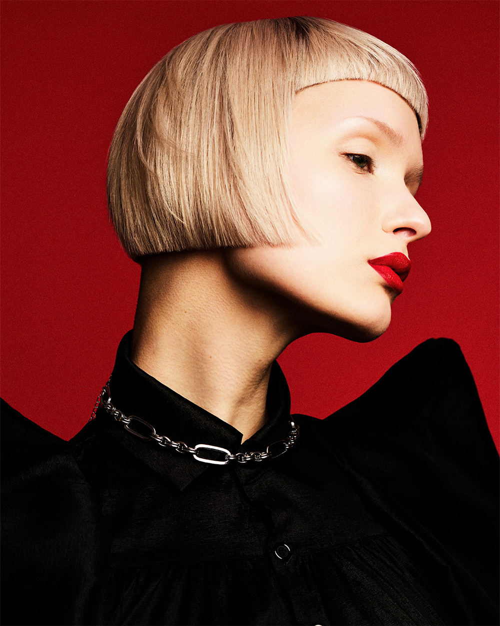 Nuru Perkins - BHA Midlands Hairdresser of the Year 2025 - Blunt Blonde Bob and Fringe
