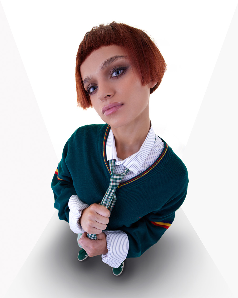 John Claxton - BHA North Western Hairdresser of the Year 2025- Reddish-brown Bowl Cut with a Blunt Fringe