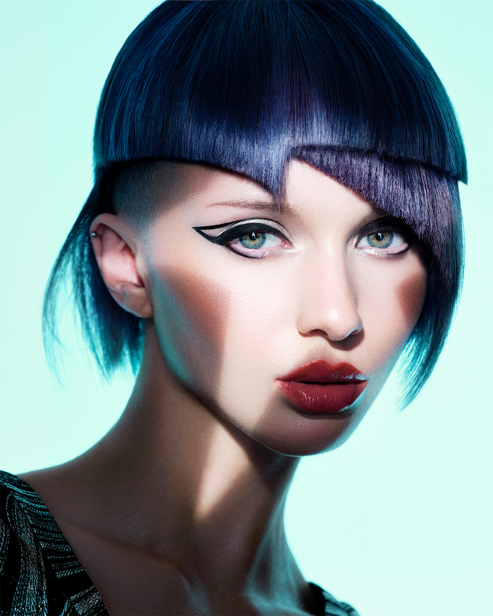 David Corbett - BHA Scottish Hairdresser of the Year 2025 - Blue Geometric Cut