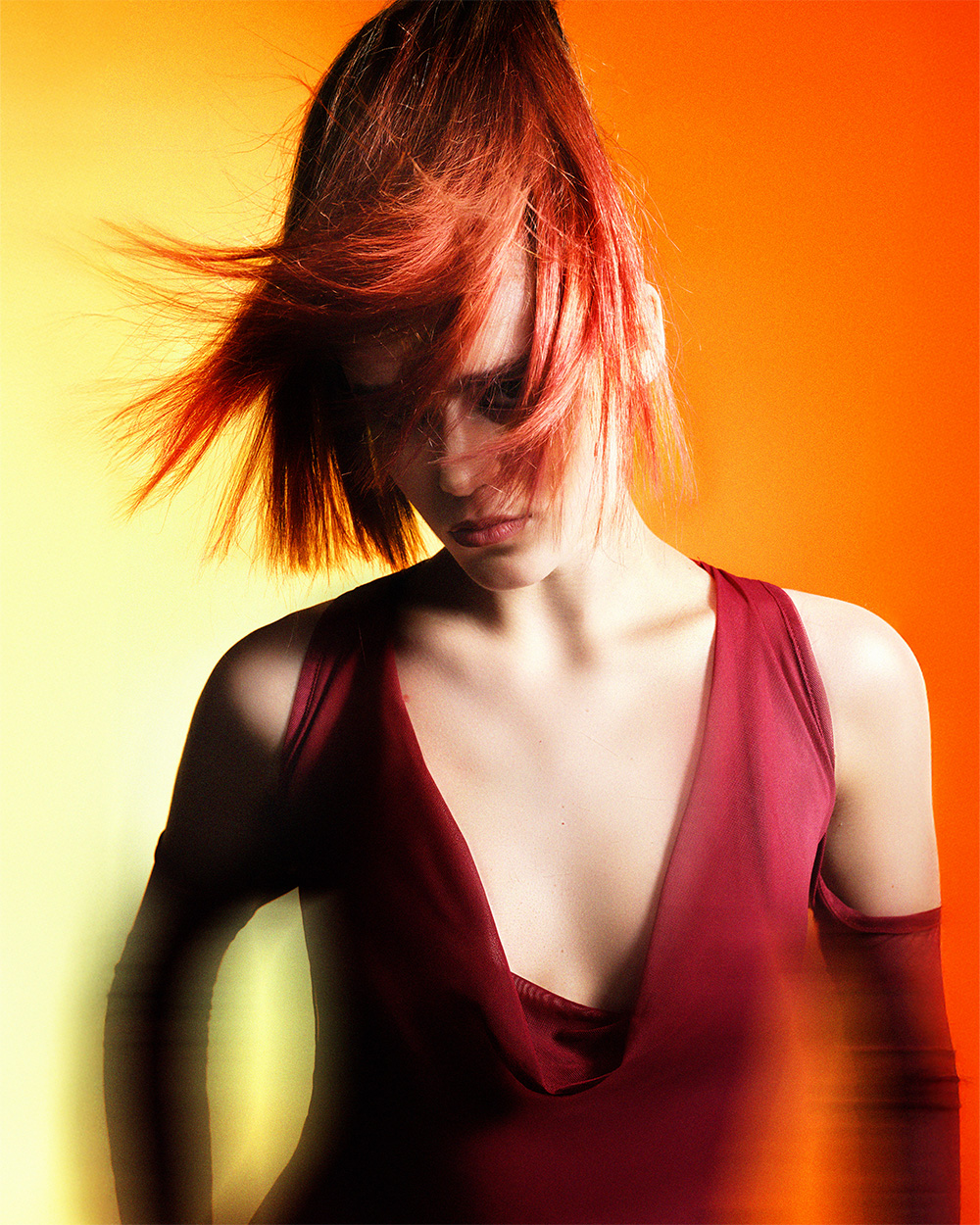 Jason Hall - BHA Scottish Hairdresser of the Year 2025 - Red High Ponytail