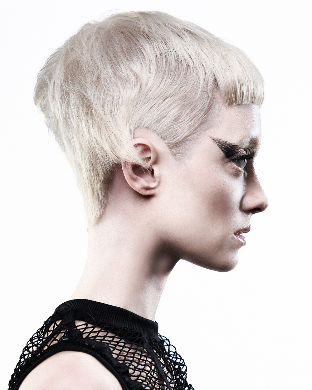 Ashley Long - BHA Southern Hairdresser of the Year 2025 - Platinum Pixie Crop with Micro Fringe