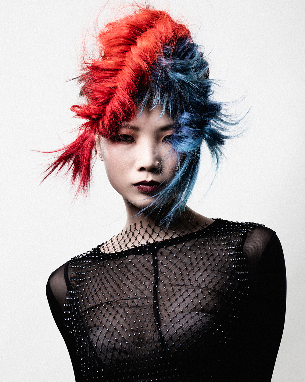 Ashley Long - BHA Southern Hairdresser of the Year 2025 - Split Colour Fishtail Braids