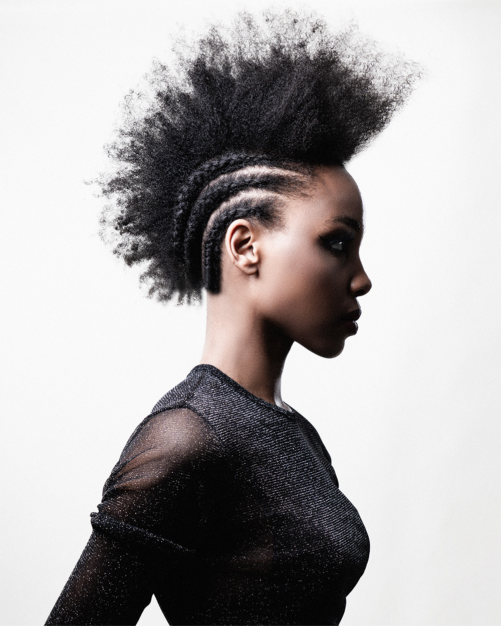 Ashley Long - BHA Southern Hairdresser of the Year 2025 - Afro Mohawk with Braided Sides