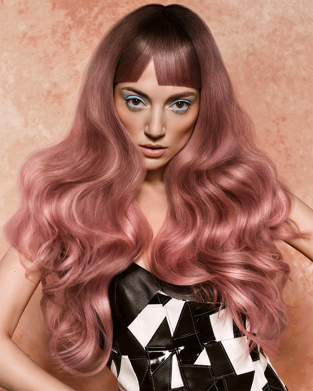 Michelle Summers Davies- BHA Wales and South West Hairdresser of the Year 2025 - Wavy, Long Hair with a Brown to a Pink Ombre