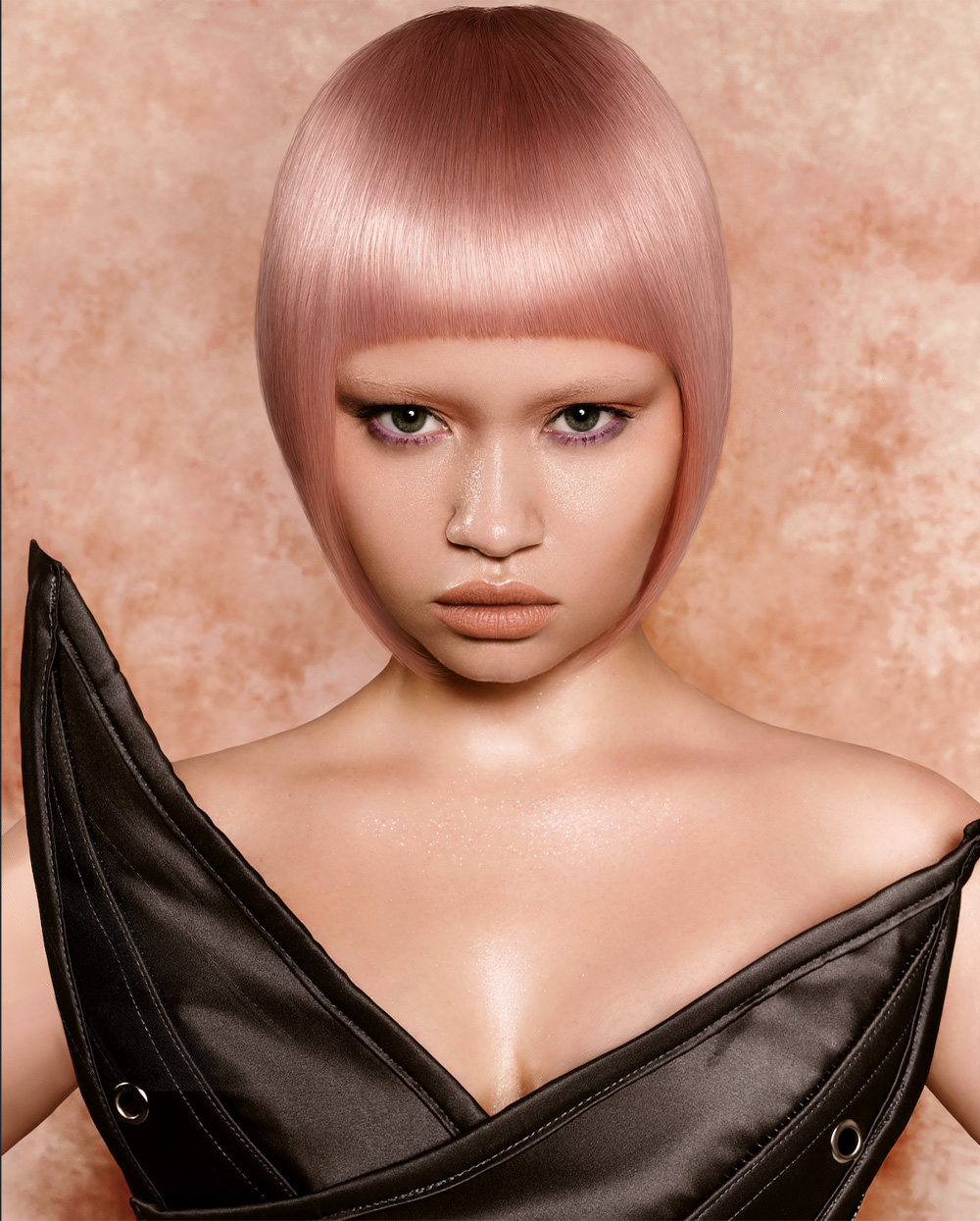 Michelle Summers Davies- BHA Wales and South West Hairdresser of the Year 2025 - Blunt, Pink Bob with a Curved Shape and a Short, Straight Fringe