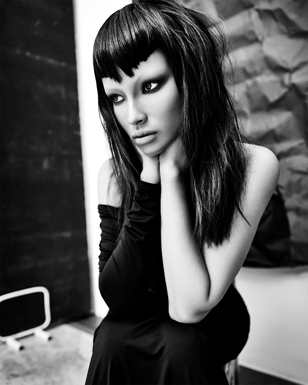 Nicholas James Tucker - BHA Wales and South West Hairdresser of the Year 2025 - Chin- length Bob with Thick asymetrical fringe