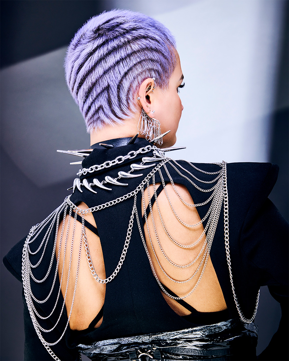 Fergal Doyle and Brandon Messinger - BHA Wales and South West Hairdresser of the Year 2025 - Lavender, Textured Pixie Crop 