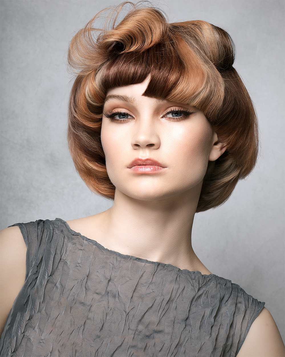 Josh and Sophie Goldsworthy - BHA Wales and South West Hairdresser of the Year 2025 - Thick, Choppy Fringe and Bronde Updo