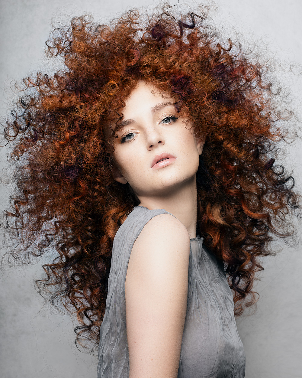 Josh and Sophie Goldsworthy - BHA Wales and South West Hairdresser of the Year 2025 - Auburn Tight Curls