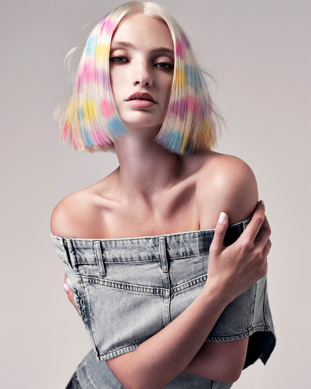 Andrew Smith - BHA Schwarzkopf Professional British Colour Technician of the Year 2025 - Platinum Bob with Creative Colour Details