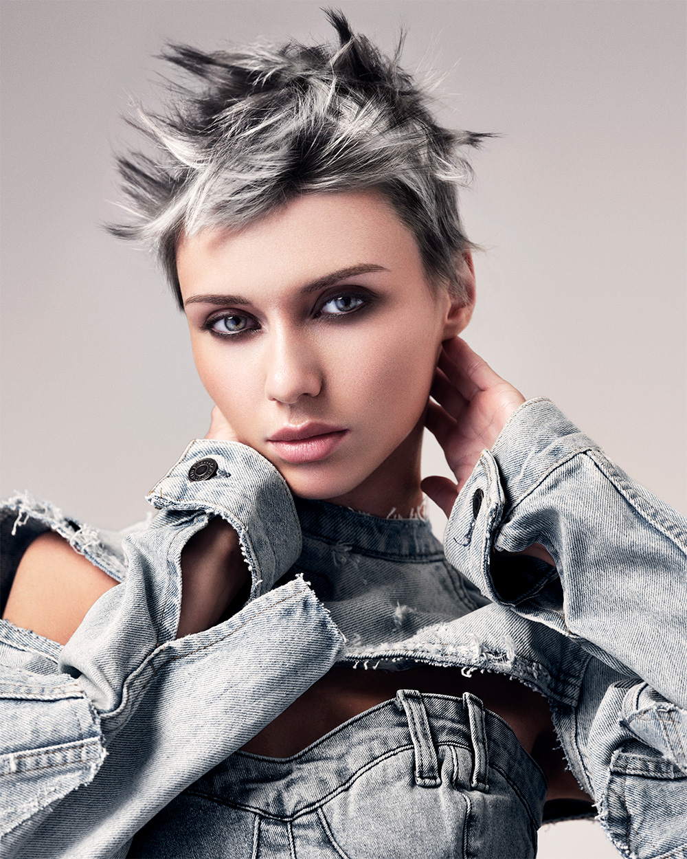 Andrew Smith - BHA Schwarzkopf Professional British Colour Technician of the Year 2025 - Grey Pixie Crop