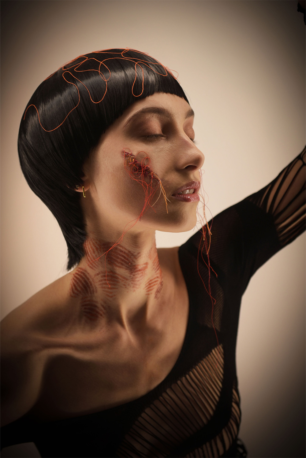 Sylvie Brooks - BHA Avant Garde Hairdresser of the Year 2025 - Short, Sleek Bob with Woven Threads