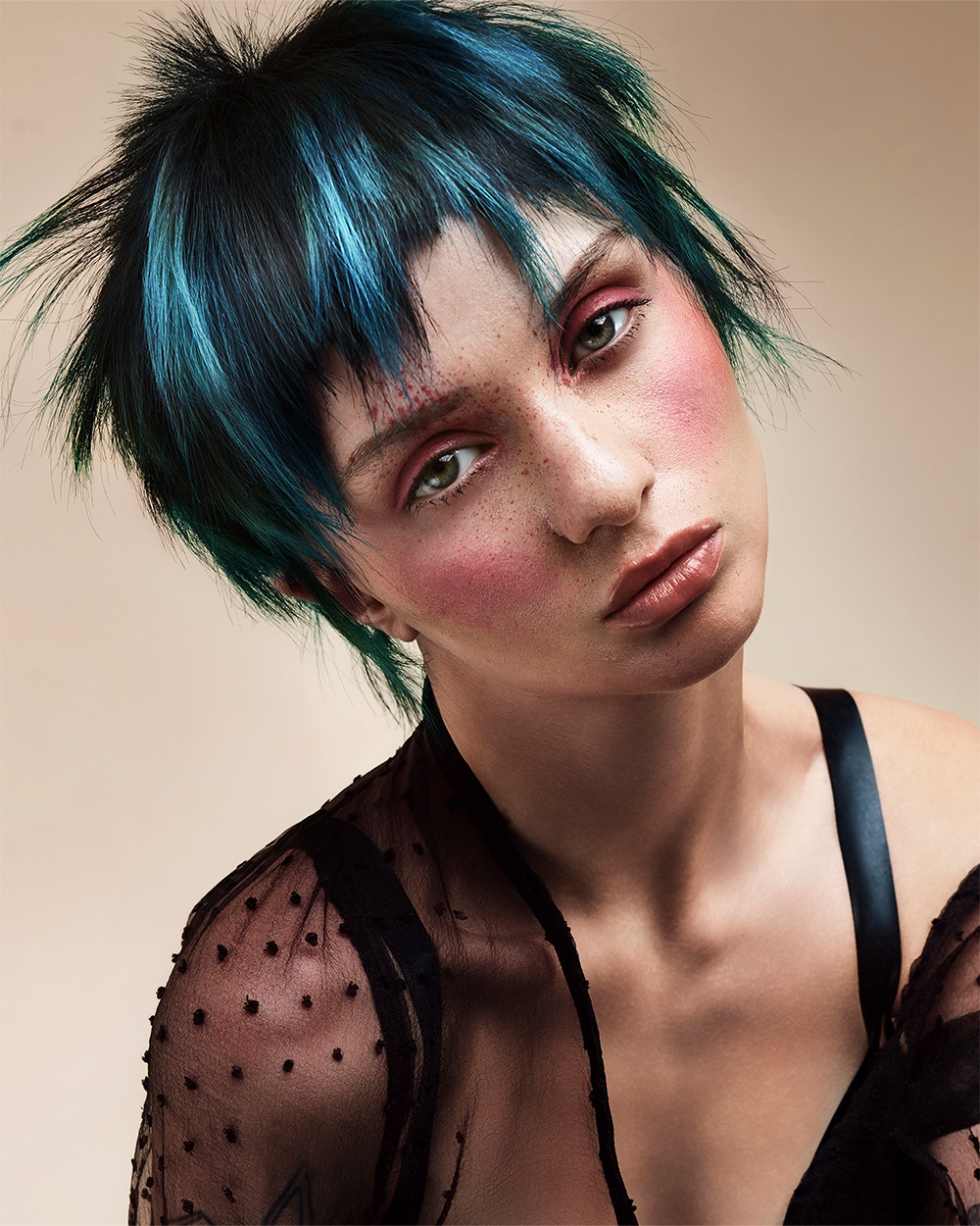 Steven Smart - BHA Schwarzkopf Professional British Colour Technician of the Year 2025 - Choppy Blue Pixie