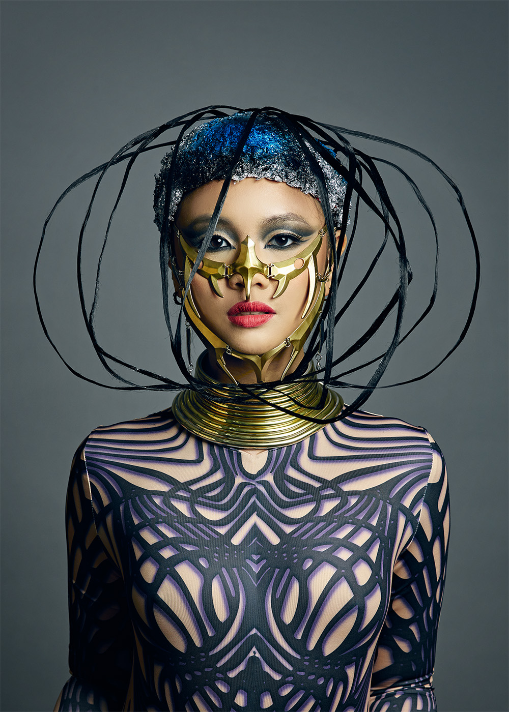 William & Bianca Gray BHA Avant Garde Hairdresser of the Year 2025 - Metallic Avant Garde Head Piece 
