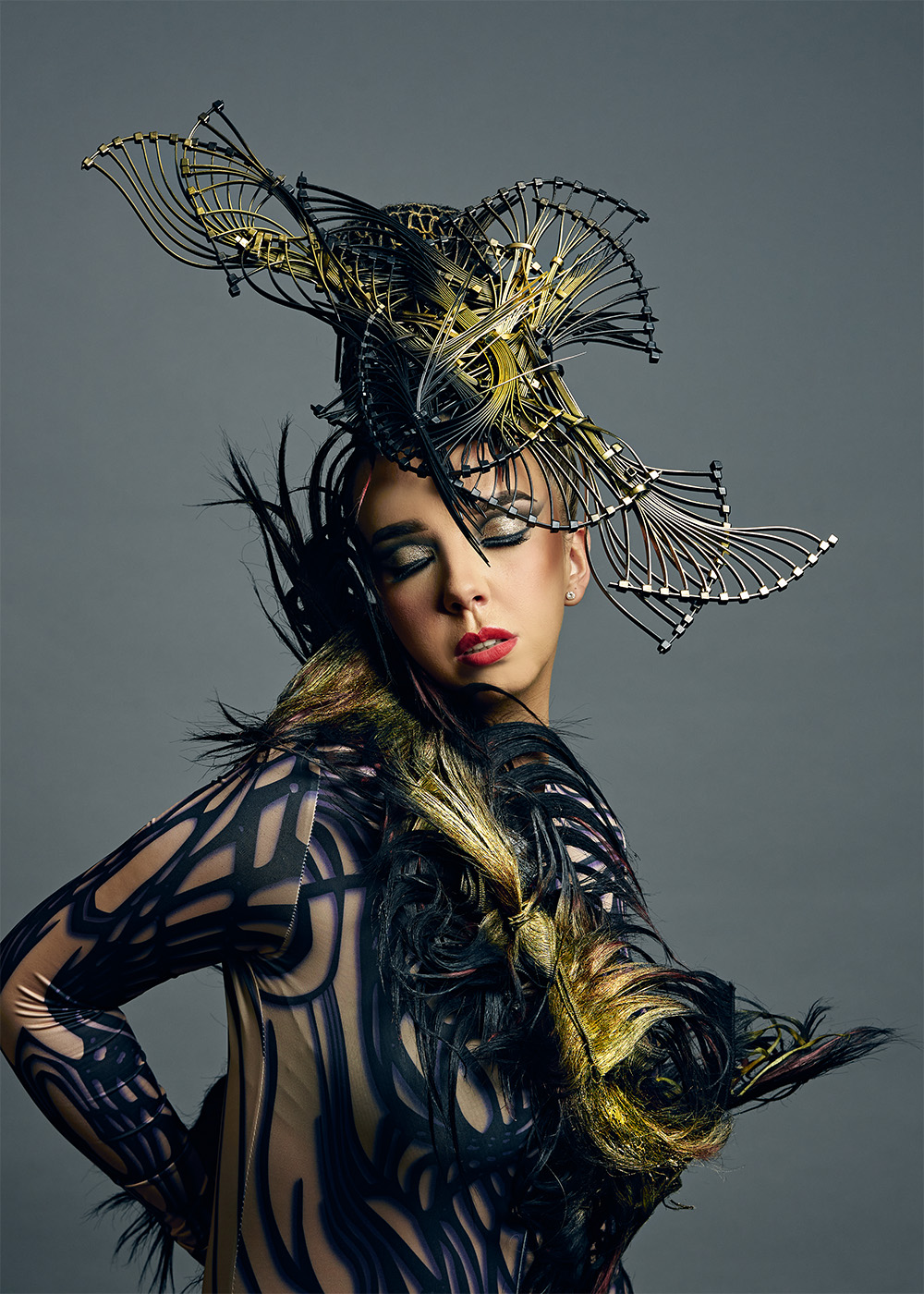 William & Bianca Gray BHA Avant Garde Hairdresser of the Year 2025 - Avant Garde Sculpted Head Piece