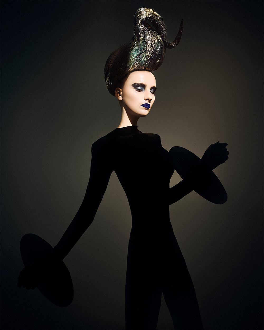 Adrian Paoluccio BHA Avant Garde Hairdresser of the Year 2025 - Metallic Sculpted Updo